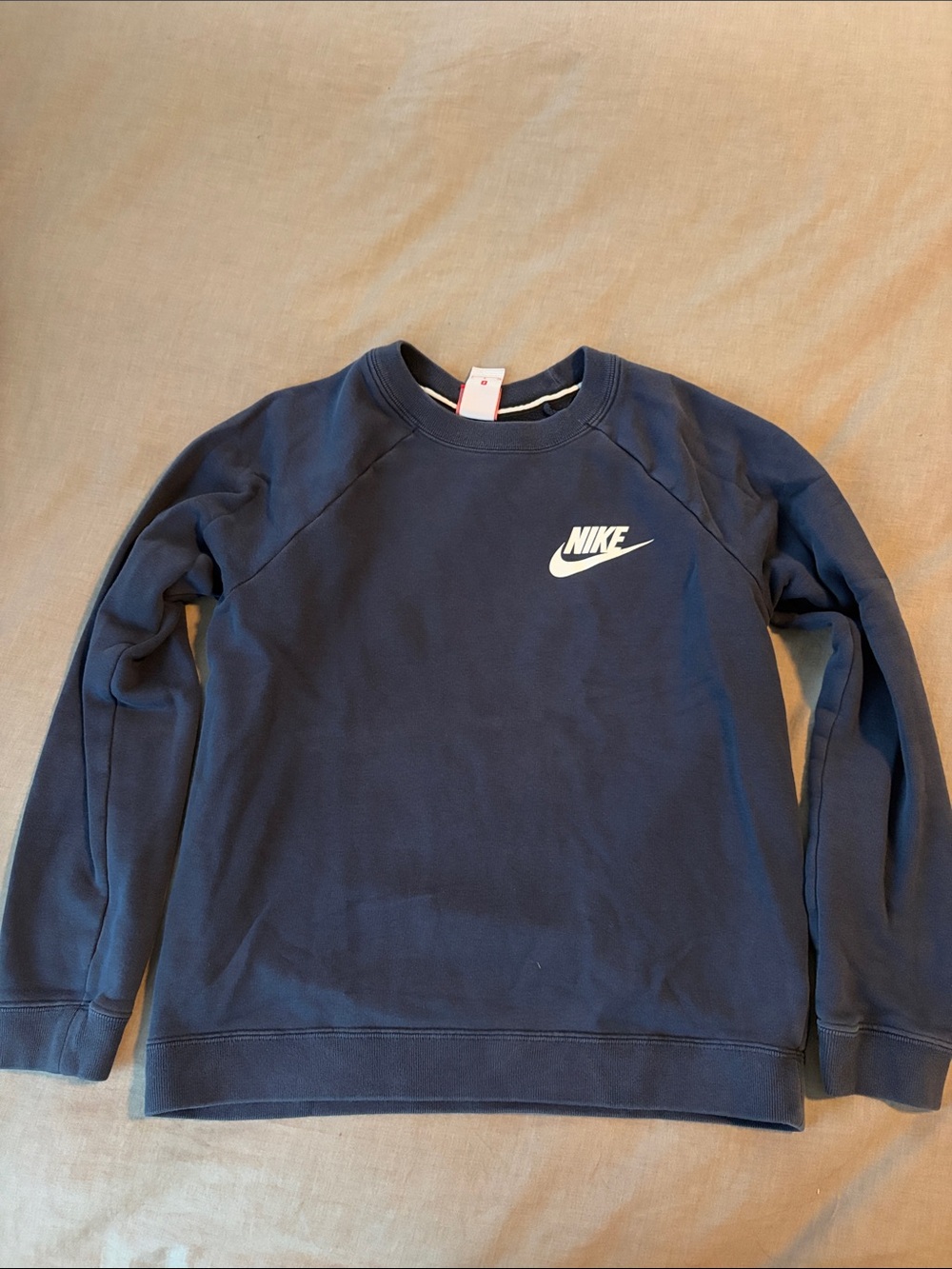 Nike Navy Crewneck Sweatshirt with White Swoosh